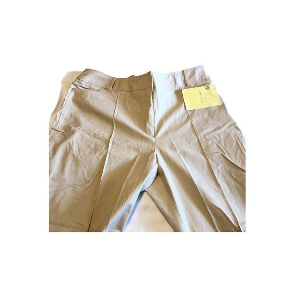 Design Elements Donna Degnan Womens Pants 24W Tan Wide‎ Waistband Pockets - Picture 2 of 5